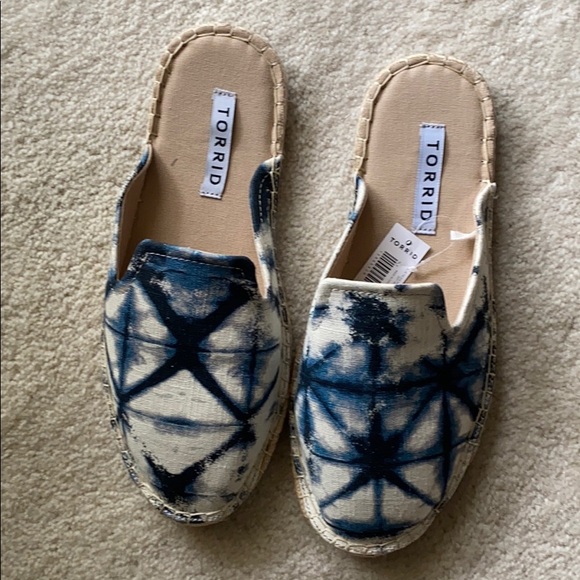 LAST PAIR - NEW Torrid tie dye wide width espadrille mule/shoe - Picture 7 of 11